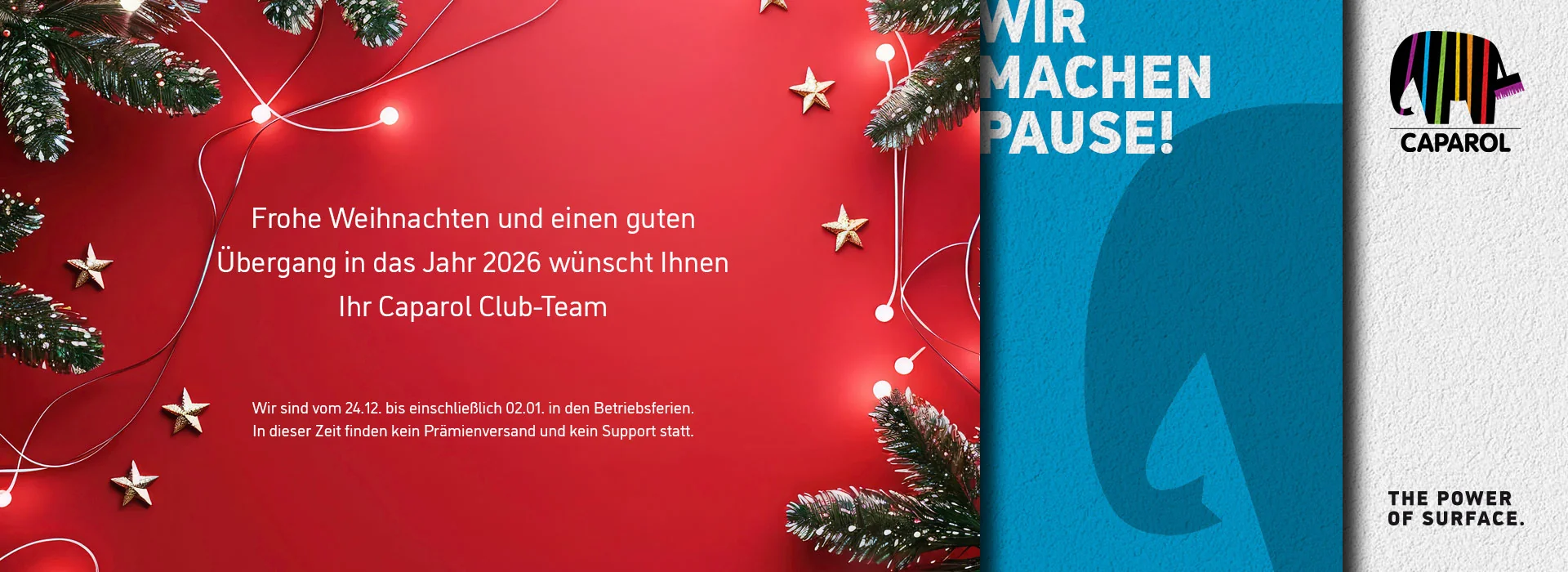 Wir machen Pause ...